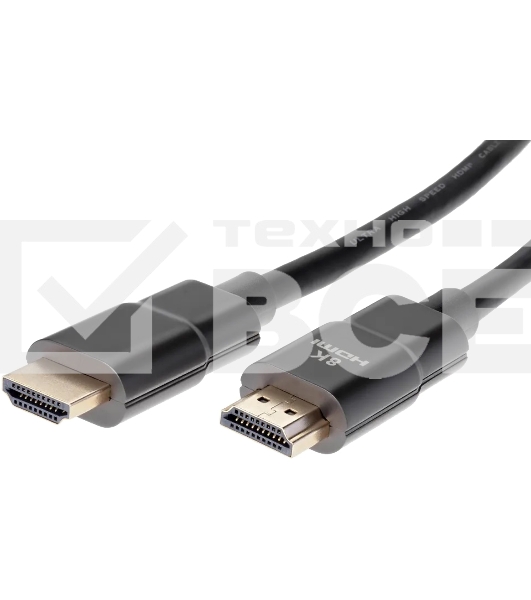 Кабель HDMI 19M/M,ver. 2.1, 8K@60 Hz 1.5m iOpen (Aopen/Qust/VCOM ) <ACG863-1.5M>