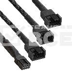 Разветвитель питания с 4pin материнской платы на 3 корпусных вентилятора ExeGate EX-CC-4p3xF-0.3 (4pin F/3x4pinM (2 из них-3-контактный, 1 из них-4-контактный), 0,3м), фото3