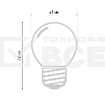 Лампа шар E27, 7LED, 24В, диаметр 45мм ТЕПЛЫЙ БЕЛЫЙ, матовая колба , фото 1