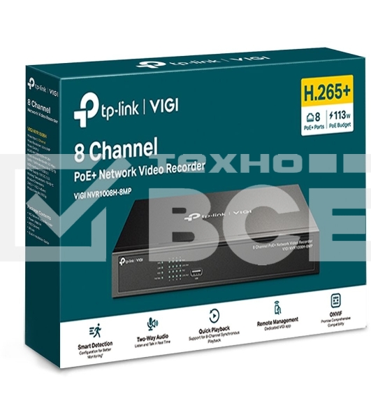 Сетевой видеорегистратор 8 Channel PoE Network Video Recorder