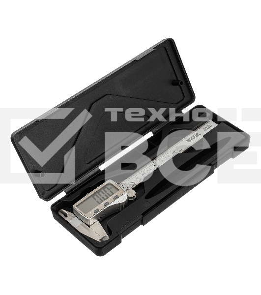 Штангенциркуль Denzel, 150 мм, электронный, большой дисплей, с глубиномером