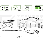 Фонарь ручной модель GFL101 1W 50lm lead acid 250mAh LED 1/10/120, фото4