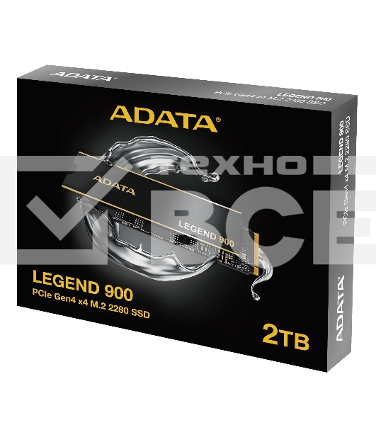 Накопитель SSD ADATA LEGEND 900, 2000Gb, PCIe 4.0 x4, 2280, NVMe, R/W 7000/5400, с радиатором