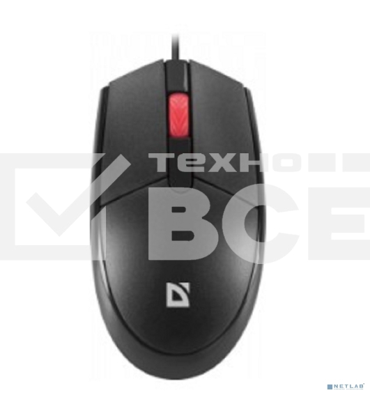 Мышь проводная Defender Delta MM-523 черный, 1000 dpi, USB, кнопки - 3