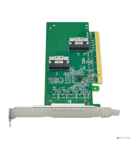 Адаптер для SSD PCIe x16 to Two SlimSAS SFF-8654 8i Adapter