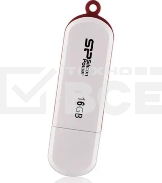 Флеш диск Silicon Power 16Gb LuxMini 320 SP016GBUF2320V1W USB2.0 белый