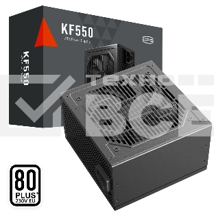 Блок питания  PCCOOLER, 550W 80+ White (ATX, ATX 2.4, Non-modular, 1x24(20+4)pin 550mm, 1xCPU*2 8(4+4)pin 610+150mm, 1xPCIe*2 8(6+2)pin 510+150mm, 2xSATA*3+MOLEX4pin*1 450+150+150+150mm , Active, 120x120mm, 140x150x86mm, APFC, OVP, SCP, OPP (140-160%, 2ms