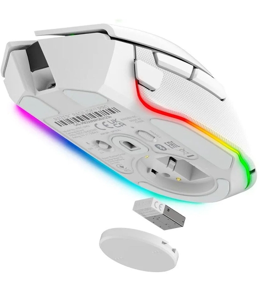 Мышь беспроводная/проводная Razer Basilisk V3 Pro 35K белый, 35000 dpi, радиоканал, Bluetooth, USB, кнопки - 11