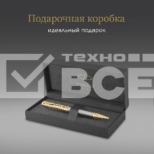 Ручка шариковая Parker Ingenuity Pioneers K571 (2200952) Arrow Grey GT M черн. черн. подар.кор.