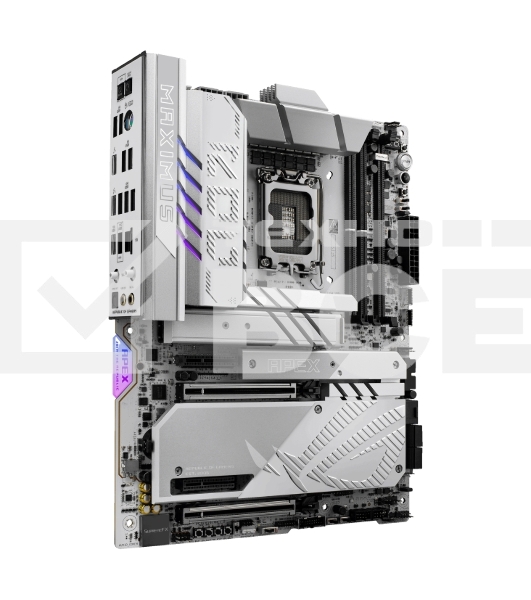Материнская плата ASUS ROG MAXIMUS Z890 APEX, LGA 1851, Intel Z890, 2xDDR5, 4xSATA, 4xM.2, 1xPCIe 5.0 x16, 1xPCIe 5.0 x8, 2xUSB-C Thunderbolt 4, 1xUSB-C 20Gbps, 4xUSB-A 10Gbps, 4xUSB-A 5Gbps, 1x 5Gb LAN, 2x3.5 мм, 7.1, ATX