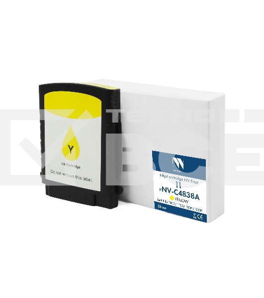 Струйный картридж NVPrint 11 (NV-C4838A) Yellow для HP BIJ 1000/1100/1200/2200 (28мл) совместимый