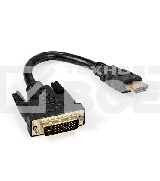 Кабель-адаптер HDMI-DVI-D ExeGate EX-CC-HDMIM-DVIM (19M/25M, позолоченные контакты)