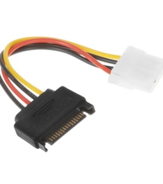Кабель питания SATA Cablexpert CC-SATA-PS-M, 15 см, sata 15pin/molex 4pin, пакет