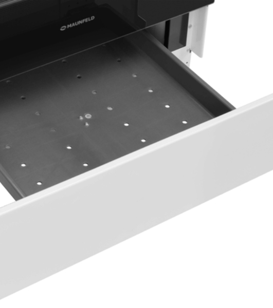 Плита электрическая Maunfeld MEC611CW09TD белый, конфорок 4 шт, духовка 59 л, 60 см x 85 см x 63 см