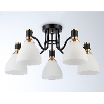 Светильник Ambrella light TR303307/5 BK/GD/FR черный/золото/белый матовый E27*5 max 60W D600*270, фото4