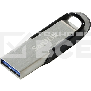 Флеш диск Sandisk 128Gb Cruzer Ultra Flair SDCZ73-128G-G46 USB3.0 серебристый/черный