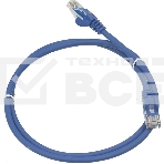 Кабель Патч-корд Lanmaster UTP LAN-PC45/U5E-1.0-BL вилка RJ-45-вилка RJ-45 кат.5е 1м синий LSZH (уп.:1шт), фото 1