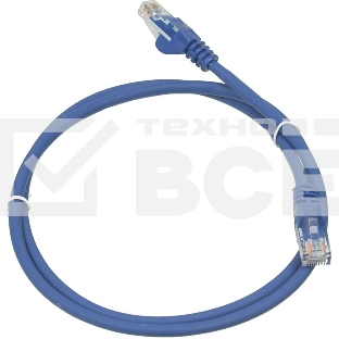 Кабель Патч-корд Lanmaster UTP LAN-PC45/U5E-1.0-BL вилка RJ-45-вилка RJ-45 кат.5е 1м синий LSZH (уп.:1шт)