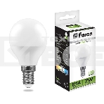 Лампа светодиодная FERON LB-95 (25479) 7W 230V E14 4000K G45, фото 1
