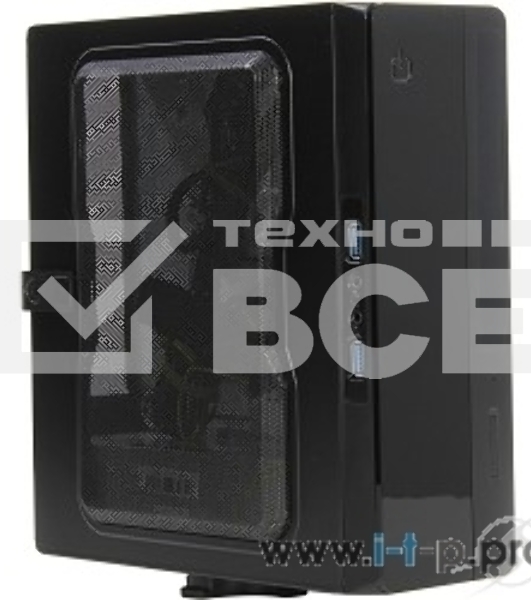 Компьютерный корпус Powerman <EQ101BK> slim ATX 200W Black [6117857] (8cm Fan, 2* USB 3.0, Audio, PM-200ATX-PRO APFC)