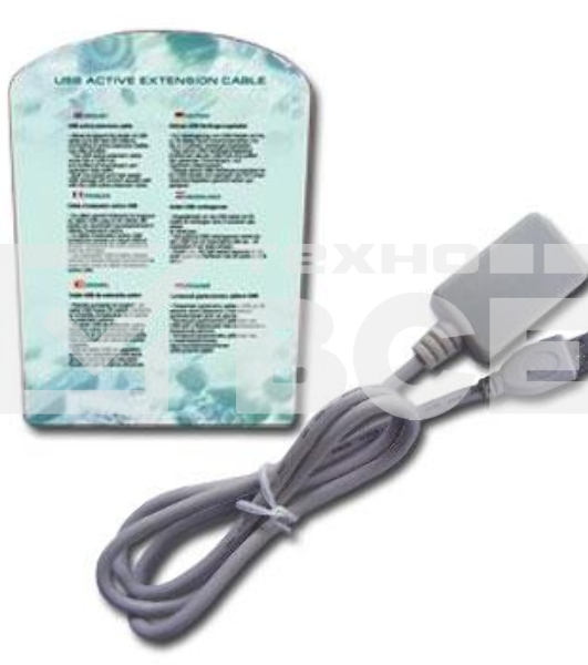 Кабель Gembird UAE016 USB 2.0 кабель удлинительный !!!Активный!!! 4.8м AM/AF