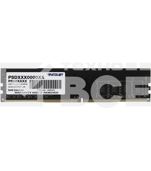 Оперативная память Patriot Signature, DDR4, 16GB (1x16 GB), 2666 MHz, CL19, DIMM
