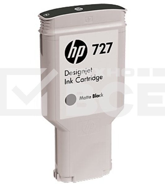 Картридж струйный HP 727 C1Q12A черный матовый, 300мл, для Designjet T920/T1500/T2500