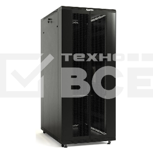 Шкаф напольный 19дюйм 42U 2055х800х1000мм TTB-4281-DD-RAL9004 перф. двери черн. Hyperline 392684