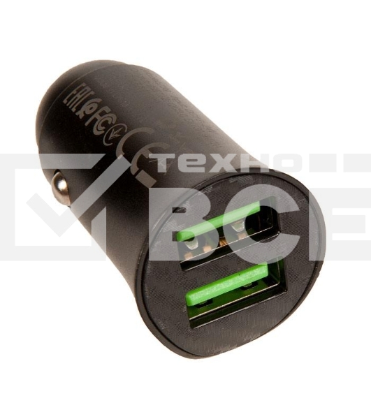 Авто ЗУ/ QC 3.0/ 2 USB/ HOCO HC-35027 Z39/ Выход: 5V_9V_12V, 18W/ черный