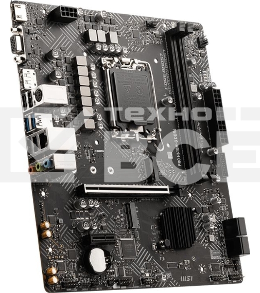 Материнская плата MSI PRO H610M-G, LGA 1700, Intel H610, 2xDDR5, 4xSATA, 1xM.2, 1xPCIe 4.0 x16, 1xPCIe 3.0 x1, 1xHDMI, 1xDP, 1xVGA, 1xRJ45 1Gb, 2xUSB-A 3.2 Gen 1, 4xUSB-A 2.0, 3x3.5мм, 7.1, mATX