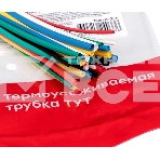 Набор трубок термоусадочных ТУТ 1/0.5; 1.5/0.75; 2/1; 2.5/1.25; 3/1.5 (6 цветов по 5шт 100мм) PROxima EKF tut-n-2-r, фото 1