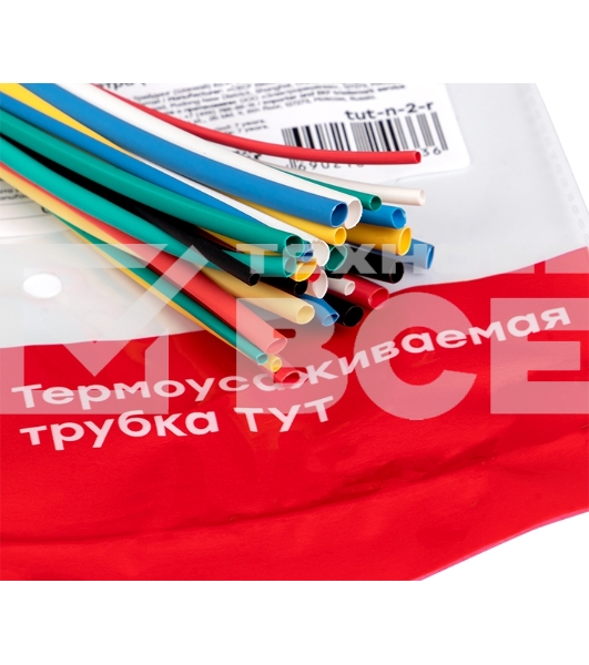 Набор трубок термоусадочных ТУТ 1/0.5; 1.5/0.75; 2/1; 2.5/1.25; 3/1.5 (6 цветов по 5шт 100мм) PROxima EKF tut-n-2-r