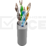 Кабель информационный NTSS NTSS-IN-UTP4-5Е-PVC-GY кат.5E U/UTP 4X2X24AWG PVC внутренний 305м серый, фото3