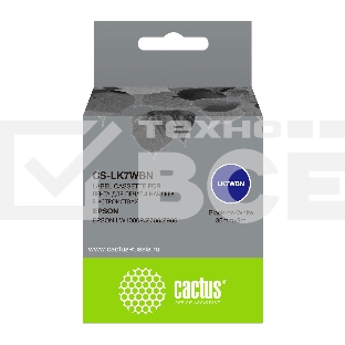 Картридж ленточный Cactus CS-LK7WBN черный шрифт, белый фон (36 мм, 9 м) для Epson LW1000P/Z700/Z900