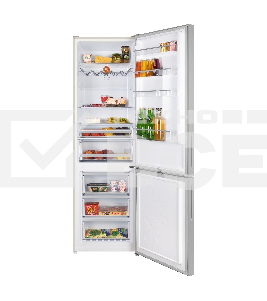 Холодильник Maunfeld MFF200NFBG Inverter бежевый двухкамерный инвертор 271/106 л морозилка снизу, No Frost