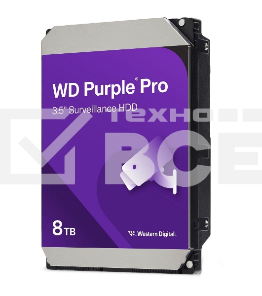 Жесткий диск HDD Western Digital Surveillance Purple Pro8TB 7200rpm SATA-III 256Mb 3.5