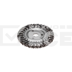 Щетка дисковая для УШМ Kranz крученая стальная проволока, 150мм, отв. 22,23мм, фото 1