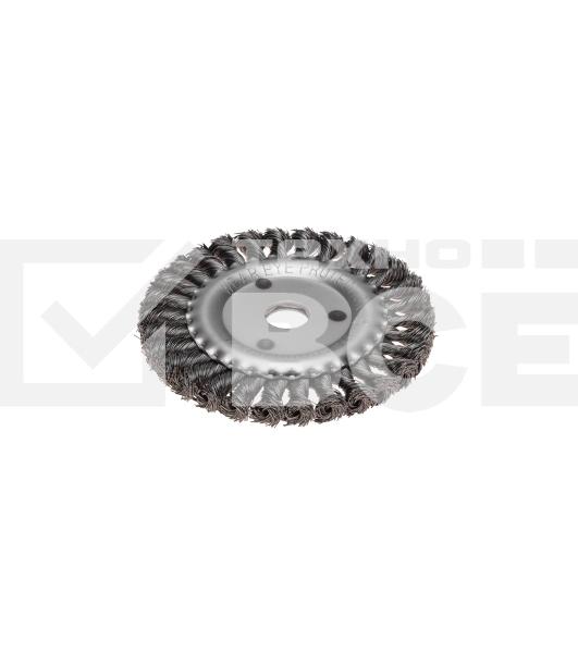 Щетка дисковая для УШМ Kranz крученая стальная проволока, 150мм, отв. 22,23мм