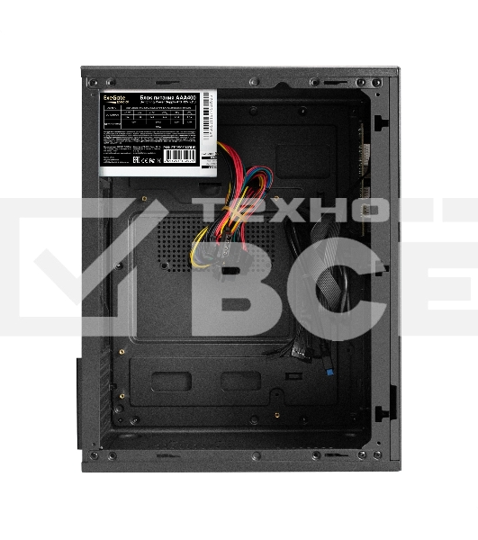 Компьютерный корпус Minitower ExeGate BAA-308MU2-AAA400 (mATX, БП AAA400 с вент. 8см, 1хUSB+2хUSB 3.0, HD Audio, черный)