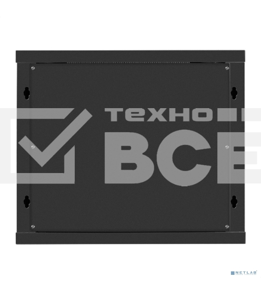 Шкаф телекоммуникационный 19' настенный 9U ExeGate EC-WM-9U.600.G.BLACK (19', 9U, 600x600x500мм (ШхГхВ), передняя дверь закаленное стекло, съемные боковые панели, пыле- и влагозащита IP23, черный RAL 9004)