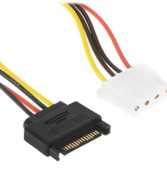 Кабель питания SATA Cablexpert CC-SATA-PS-M, 15 см, sata 15pin/molex 4pin, пакет