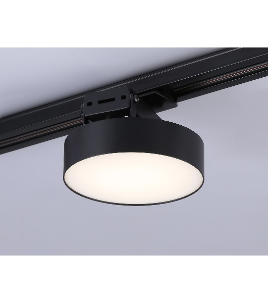 Трековый однофазный светодиодный светильник Ambrella light GL6839 BK черный LED 15W 3000K D115*80