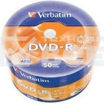 Диск DVD-R Verbatim 4.7Gb 16x Cake Box (50шт) (43788), фото3