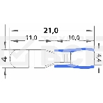 Разъем штекерный изолированный штекер 4 мм 1.5-2.5 мм² (РШи-п 2.5-4/РШИп 2-5-4) синий Rexant, фото3