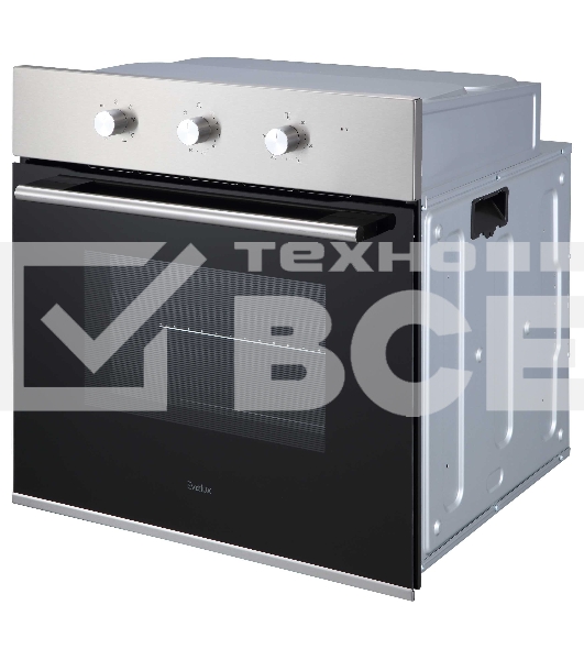 Духовой шкаф встраиваемый полноразмерный Evelux EO 620 X, 60 см, 8 режимов, 65л, нержавеющая сталь