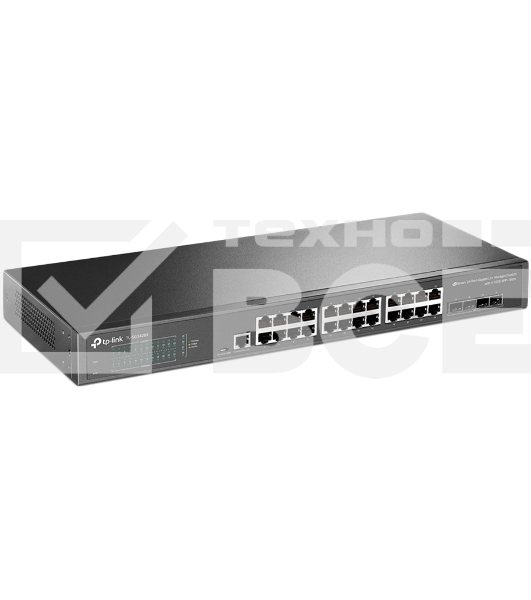 Коммутатор TP-Link JetStream™ 24-port Pure-Gigabit L2+ Managed Switch, 24 10/100/1000Mbps RJ45, 4*10G SFP+ Slots