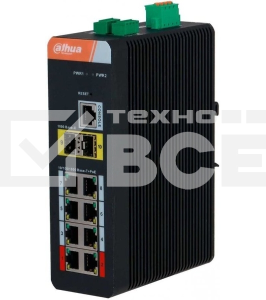 Коммутатор Dahua DH-IS4210-8GT-120 8x1Гбит/с 2SFP 8PoE 120W управляемый