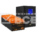 Комплект ИБП EX295988RUS + батарея 26Aч EX285663RUS 2шт (инвертор, синус, для котла) ExeGate SineTower SZ-1500.LCD.AVR.2SH.1C13.USB <1500VA/1200W, чистый синусоида, LCD дисплей, AVR, 2*Schuko+1*C13, USB, линейно-интерактивный, Black> + батарея ExeGate HRL, фото2