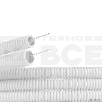 Труба гибкая гофрированная ПЛЛ 20мм с протяжкой не содержит галогенов ПВ-0 (100м) белый 81820 DKC, фото2