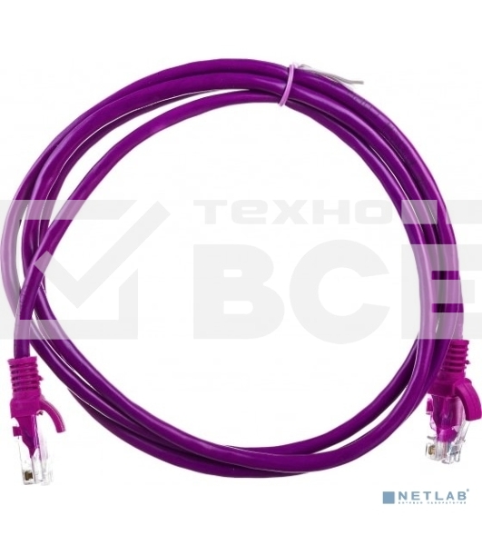 Патч-корд UTP Cablexpert PP12-1.5M/V кат.5e, 1.5 м, литой, многожильный (фиолетовый)
